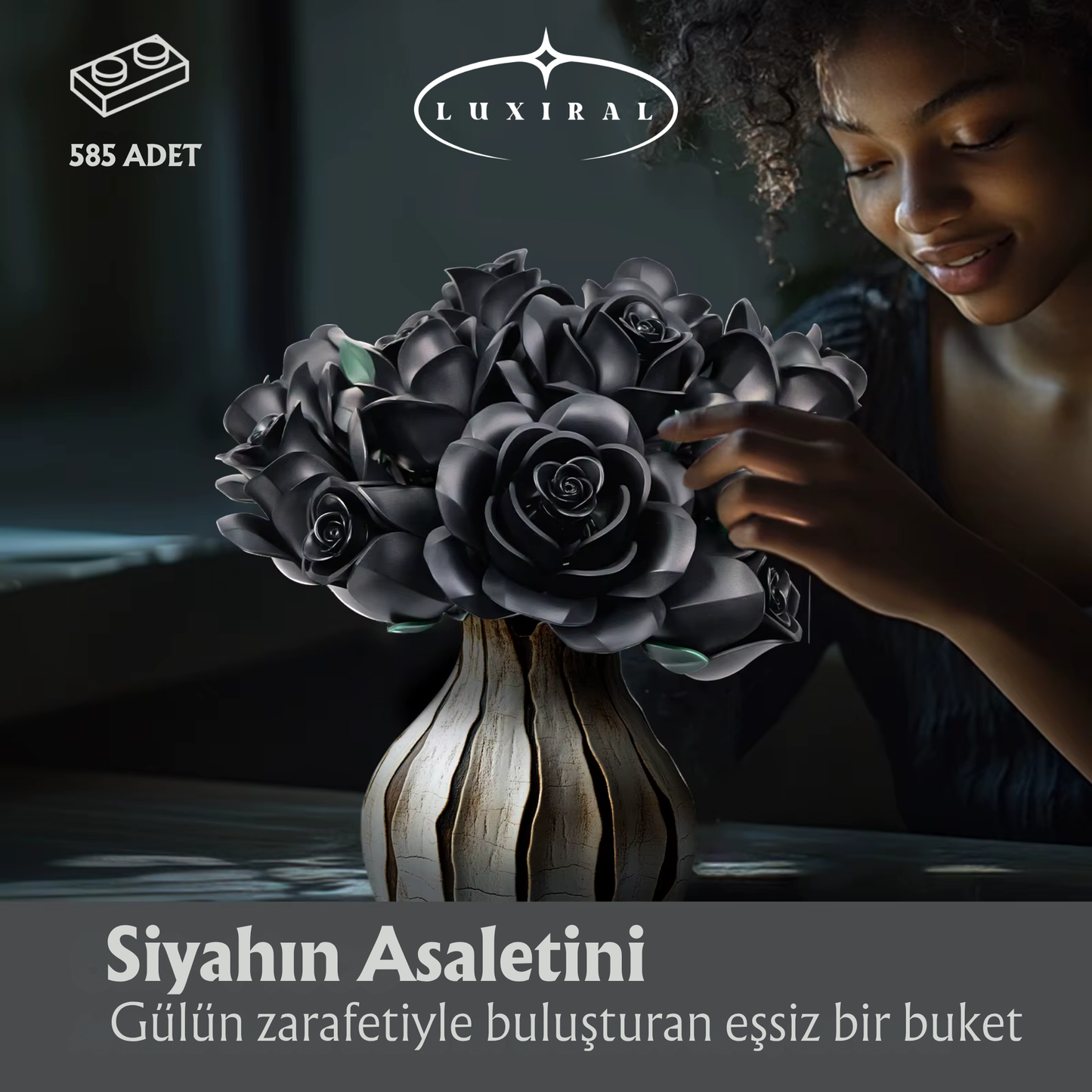 Luxiral® Siyah Gül Buketi