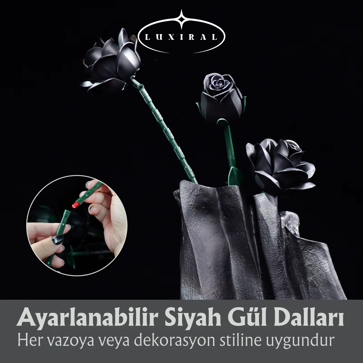 Luxiral® Siyah Gül Buketi